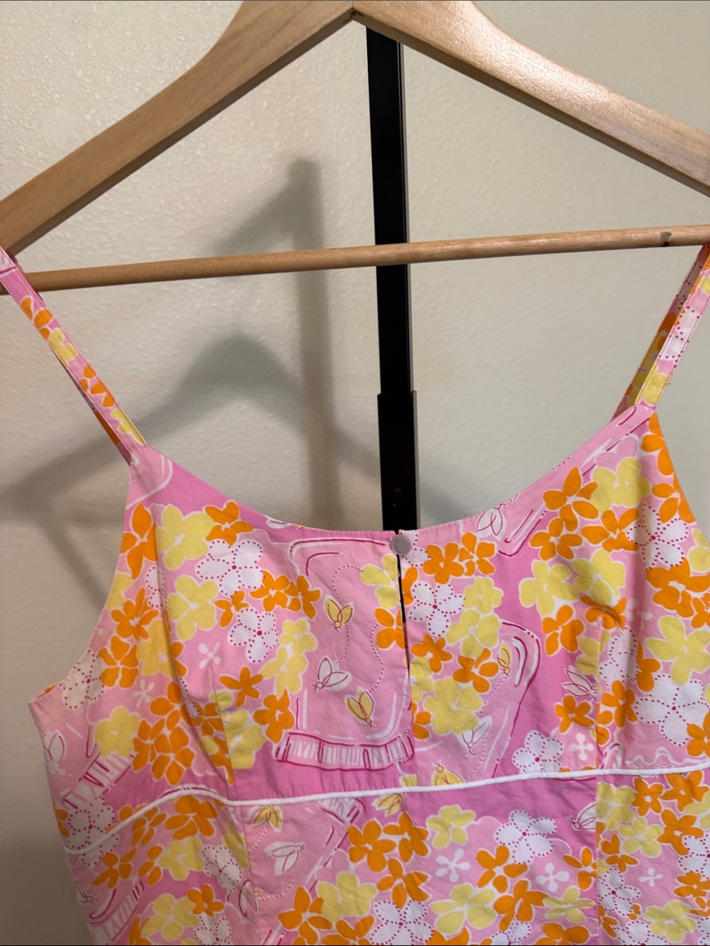 Lilly Pulitzer đ»Pink Floral Sundress with Orange & Yellow Blooms - Picture 10 of 12